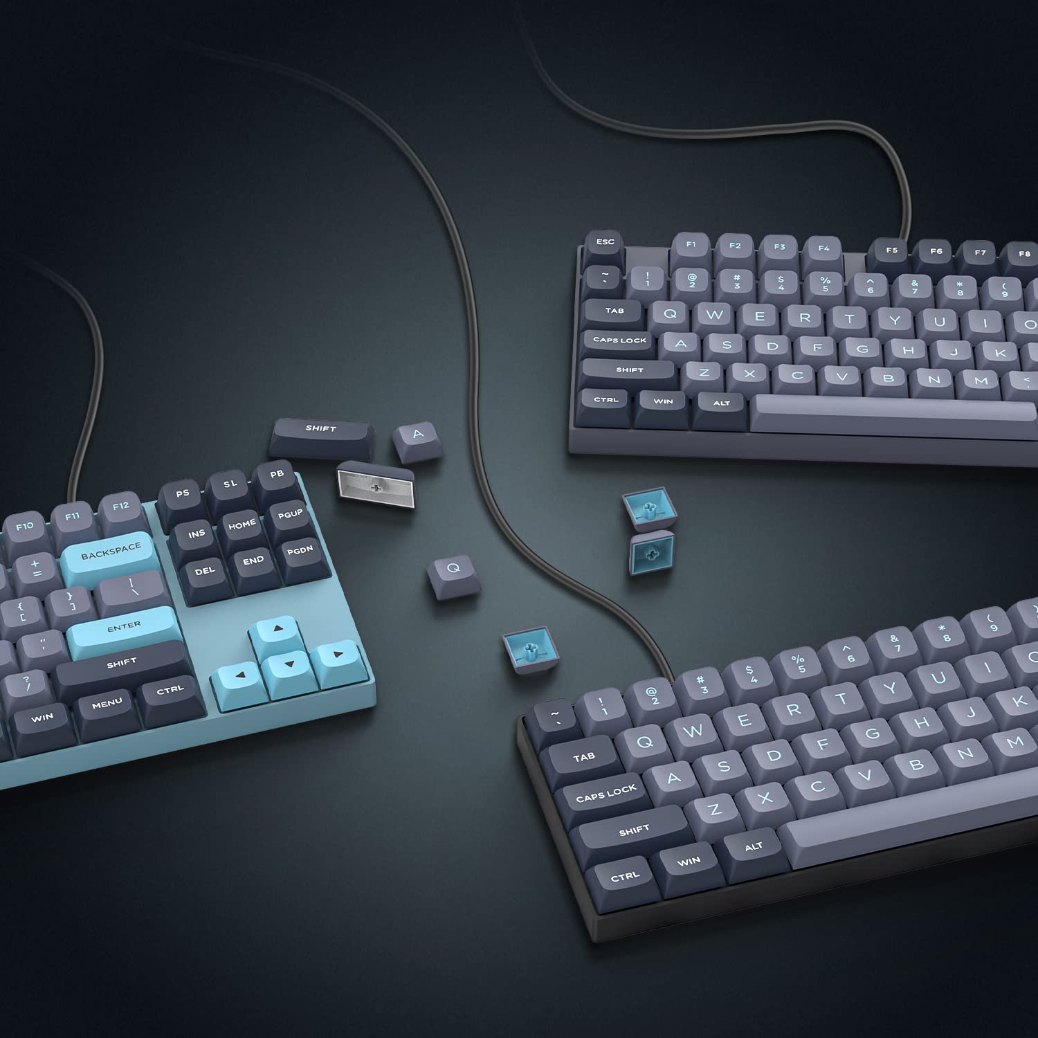 Amazon | Womier 189キーキーキャップ ダブルショット PBT キー